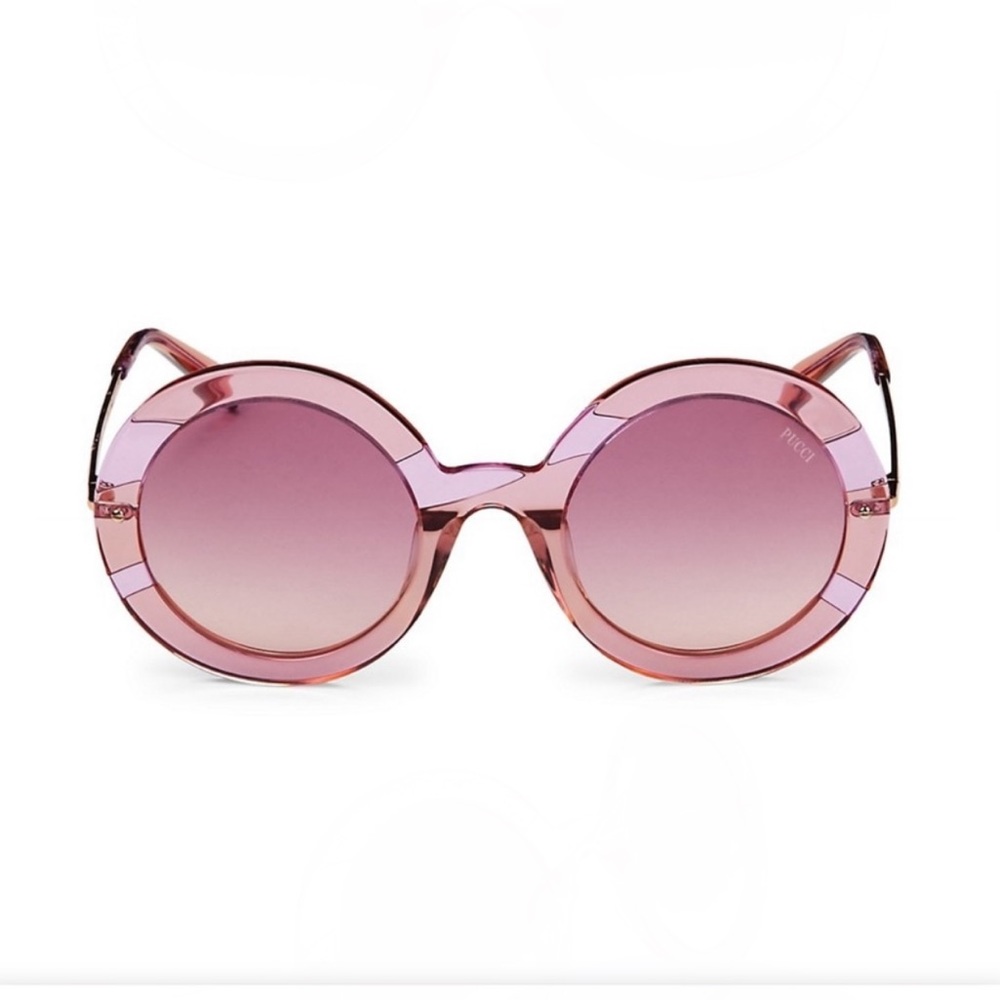 Emilio Pucci Pink Round Oversized Sunglasses - Picture 5 of 14